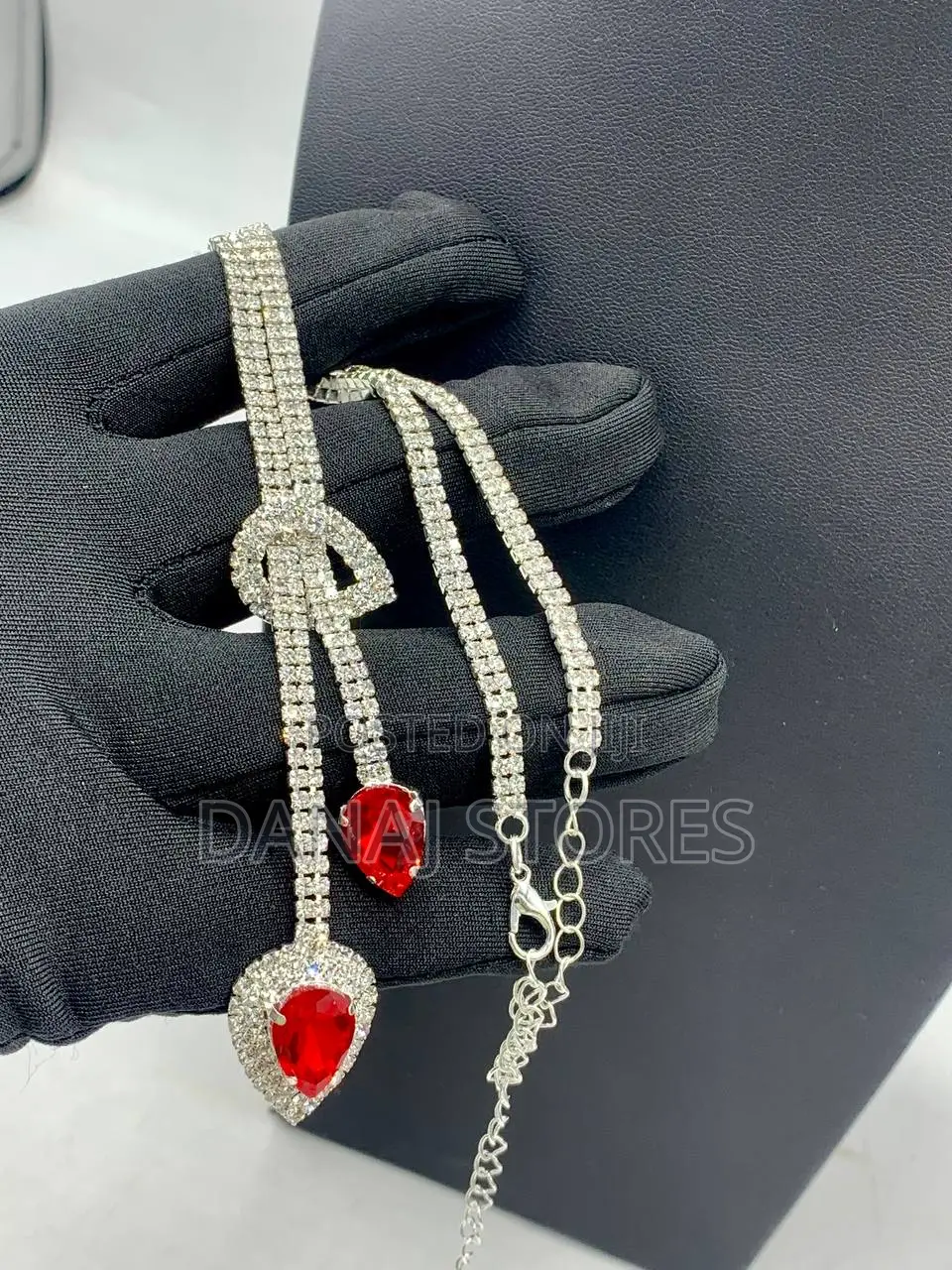 Zirconia Iced Necklace and Earrings Female