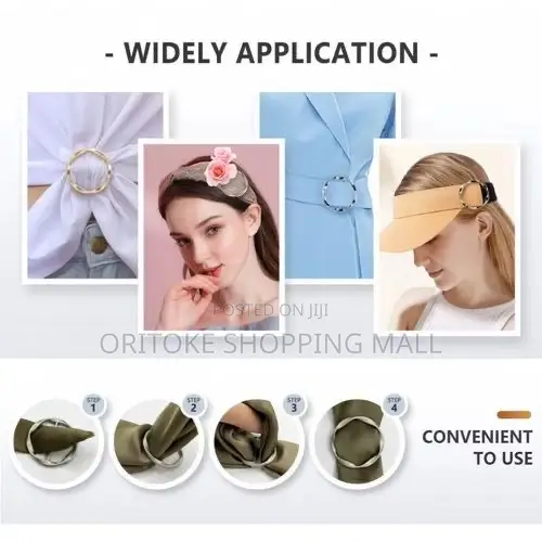 Versatile Metal Clips Multipurpose Scarf Ring Belt Buckle(3 Pieces)