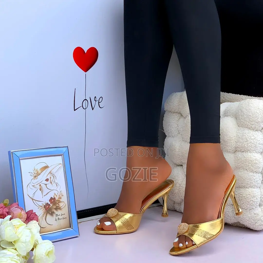 Stylish Pencil Heel Slippers
