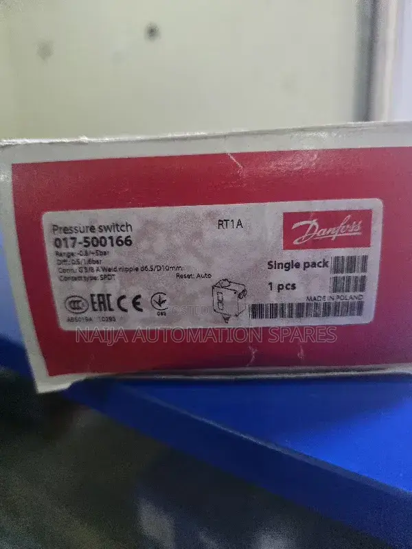 Danfoss Pressure Switch Rt1a | -0.8 To5 Bar| 017-500166
