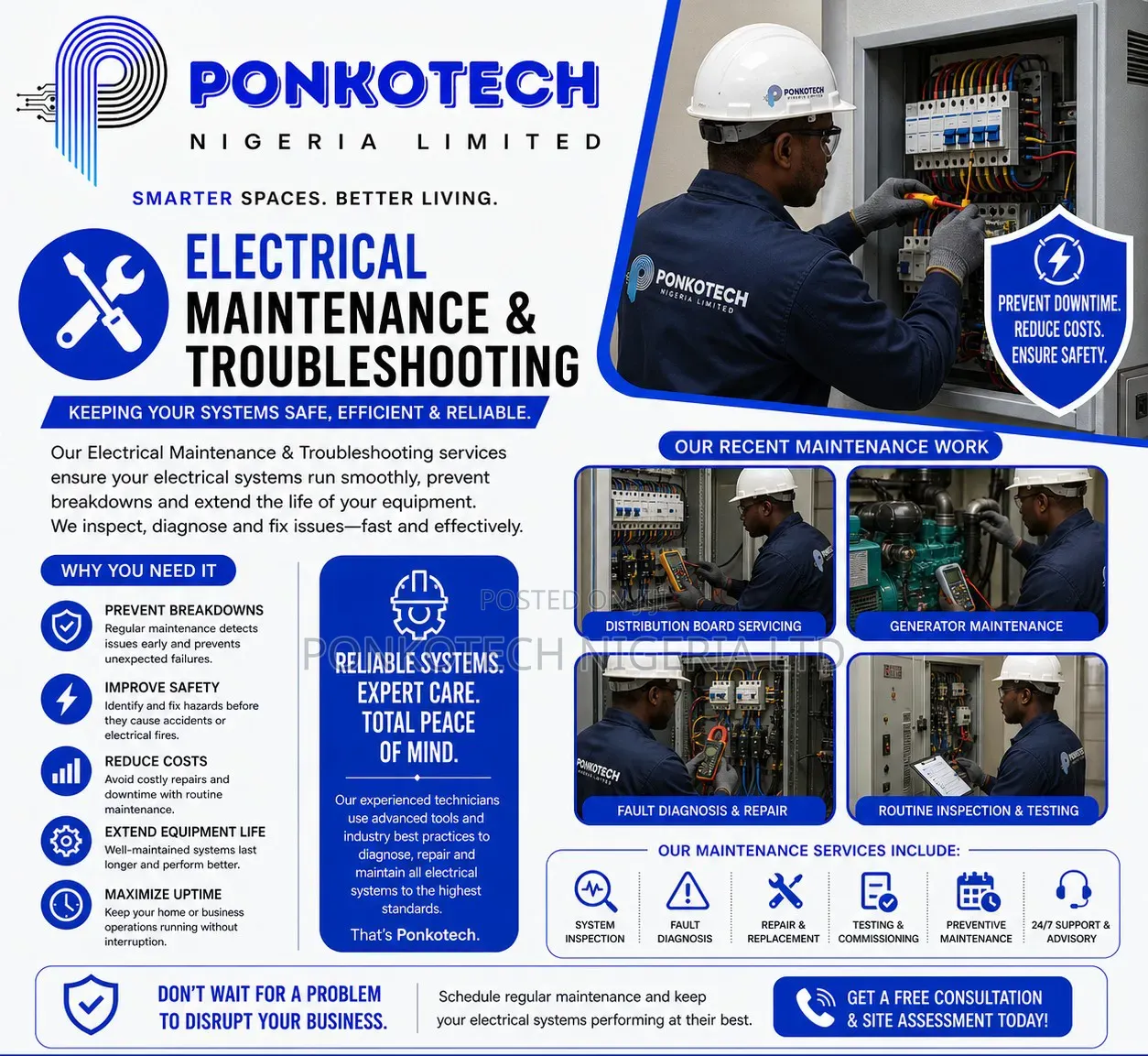 Electrical Maintenance Fault Repair Services in Nigeria