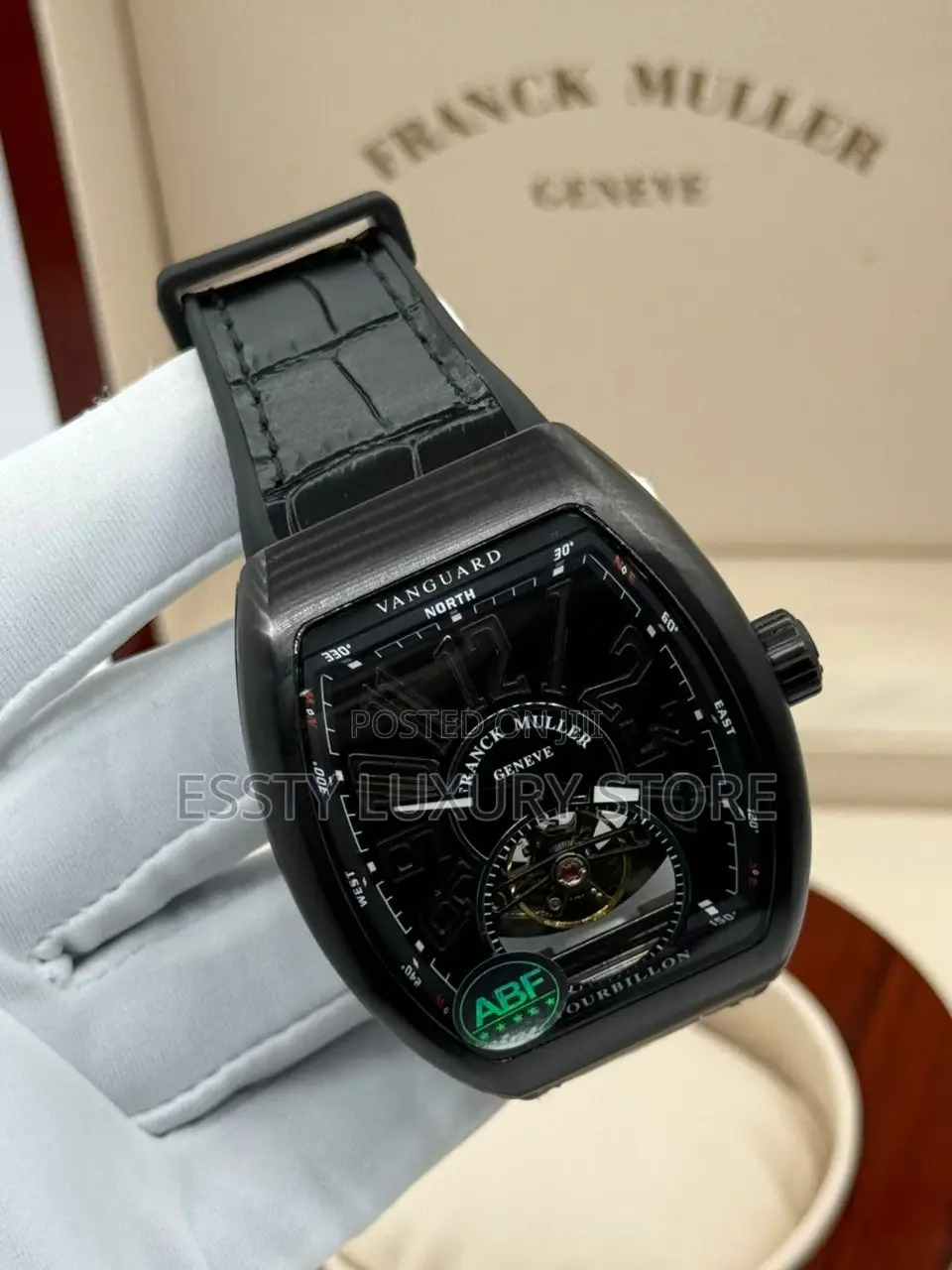 High Quality Luxury Franck Muller Leather Wristwatch