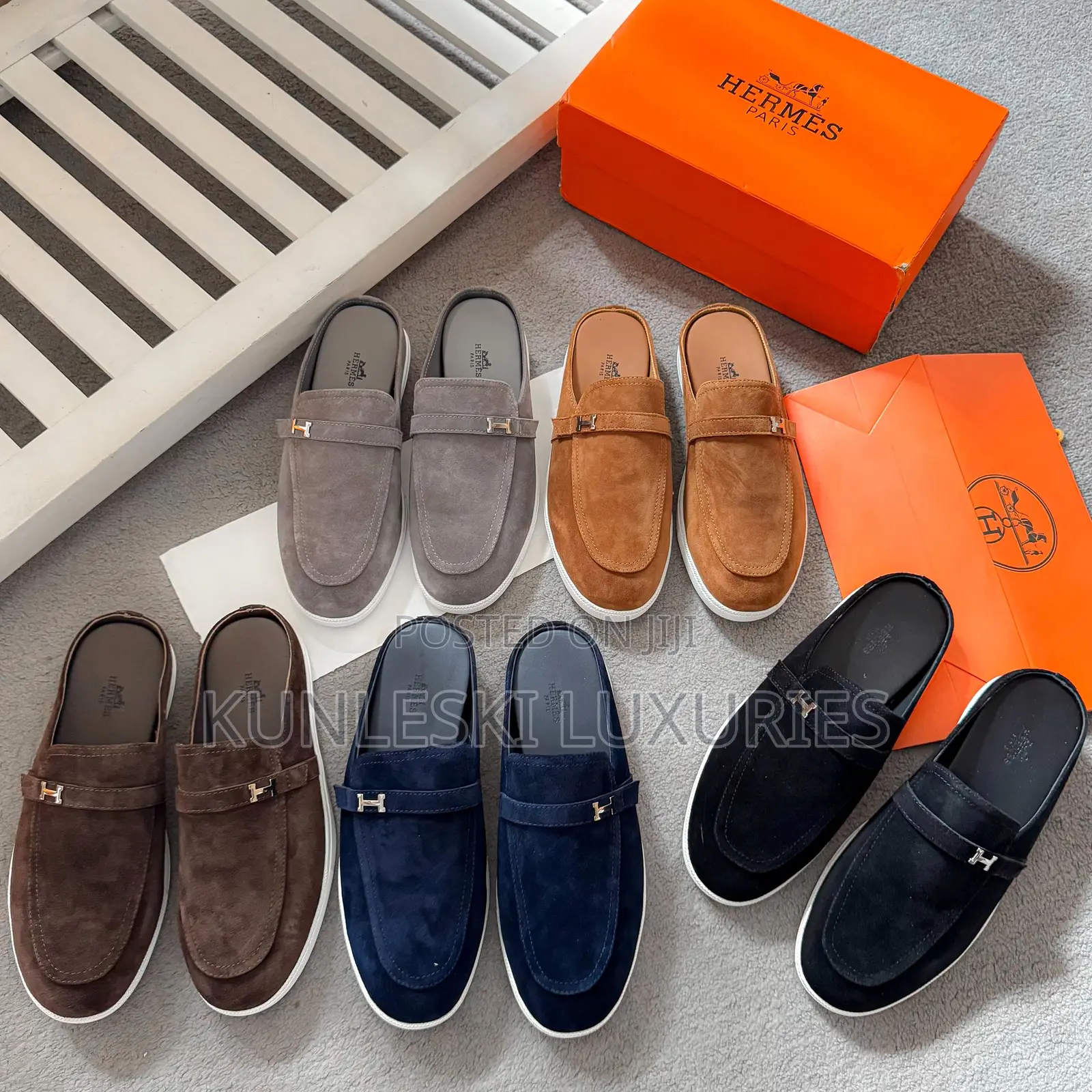 Original Hermes Suede Mules