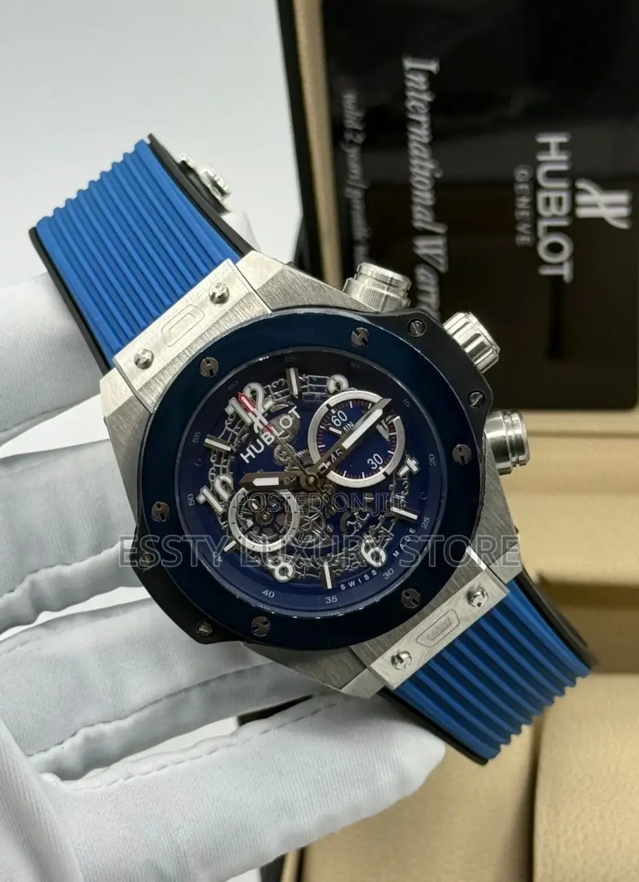 Automatic Quality Luxury Hublot Rubber Wristwatch