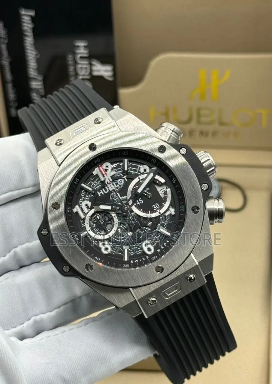Automatic Quality Luxury Hublot Rubber Wristwatch