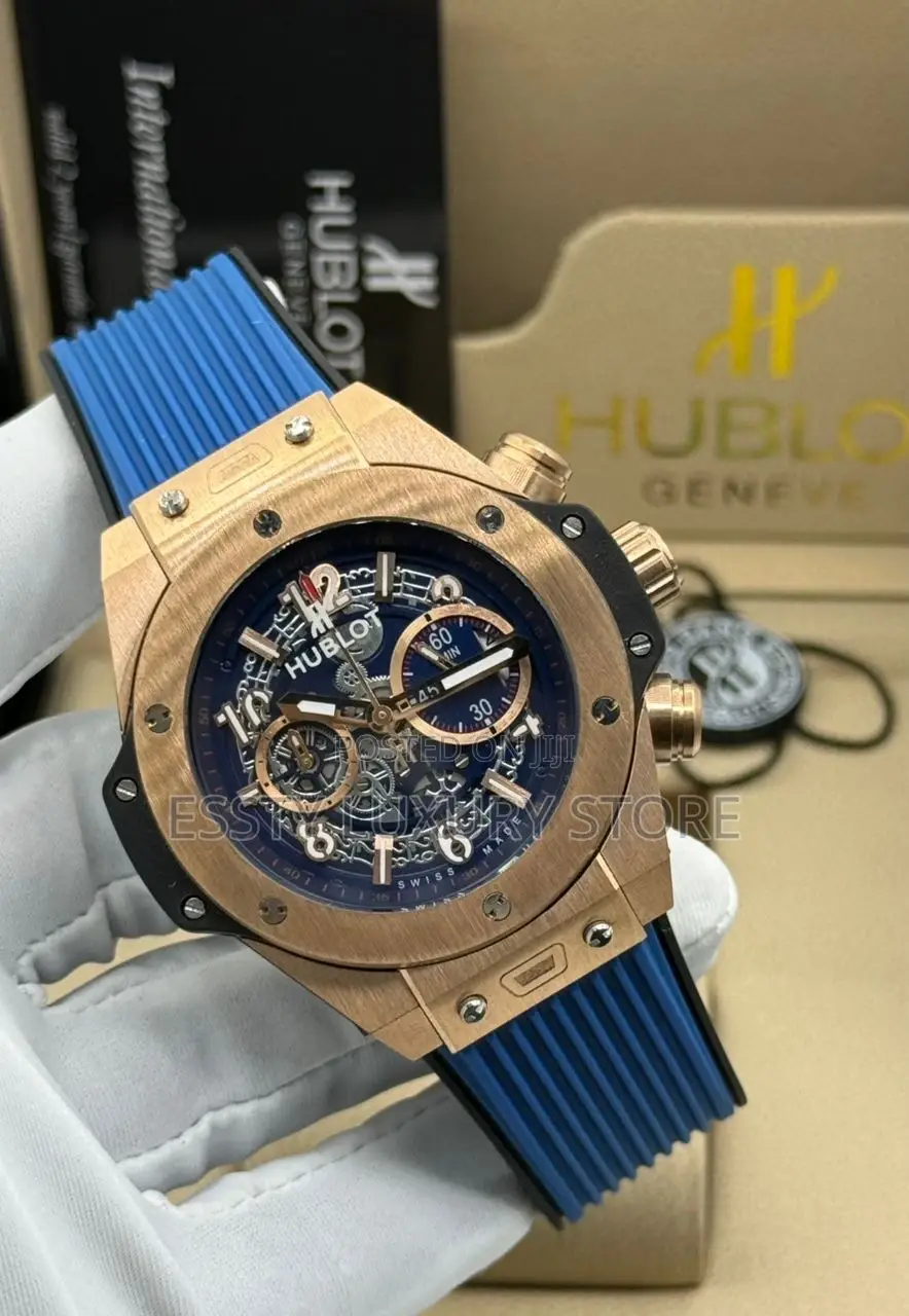 Automatic Quality Luxury Hublot Rubber Wristwatch