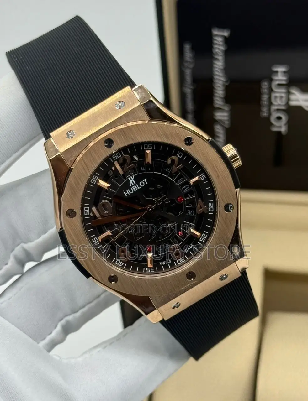 High Quality Luxury Hublot Leather Wristwatch