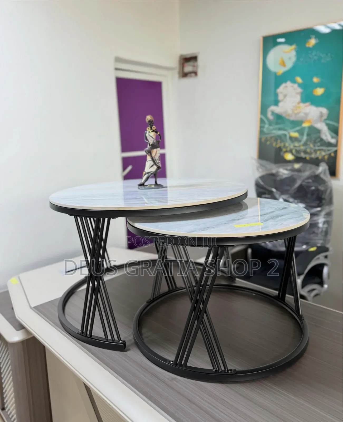 2-in-1 Marble Centre Table for Hotel