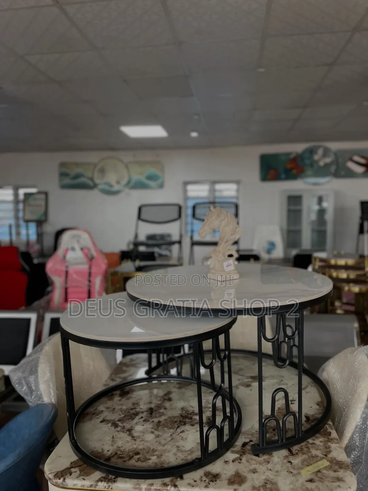 2-in-1 Marble Centre Table for Hotel