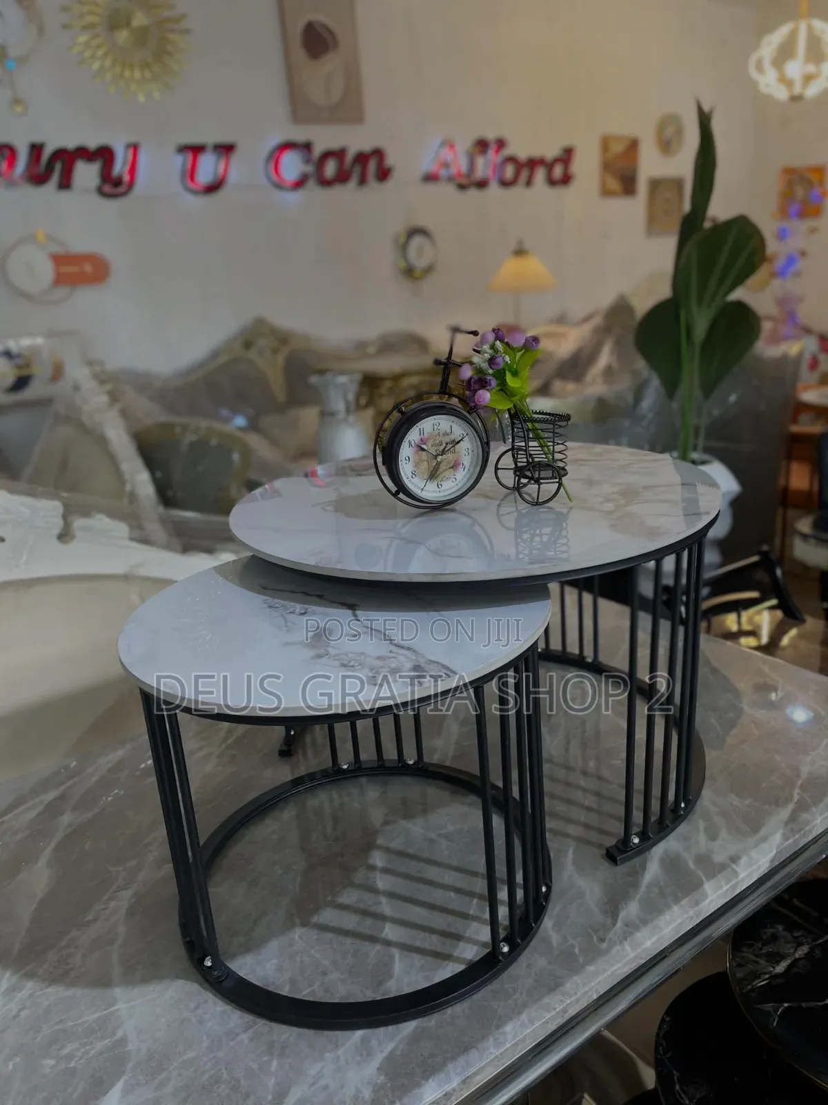 2-in-1 Marble Centre Table for Office Waiting Areas