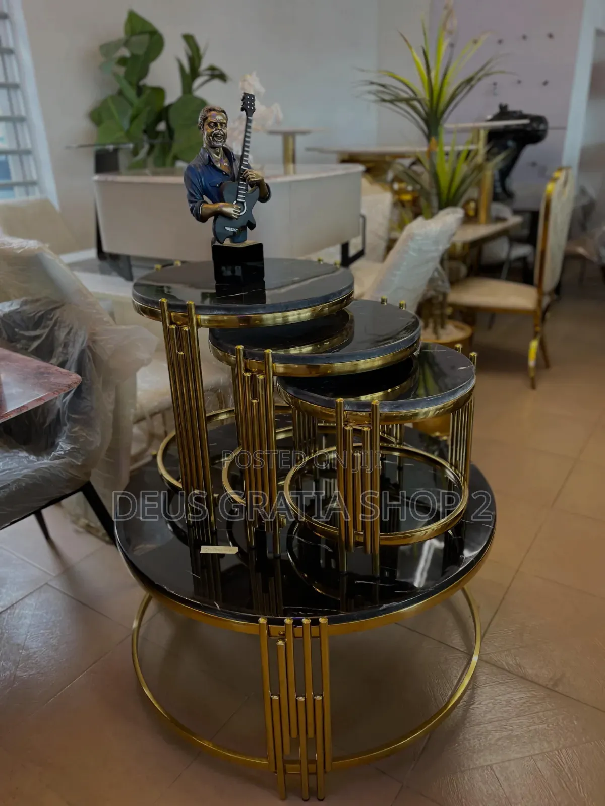 4-in-1 Marble Centre Table for Living Room