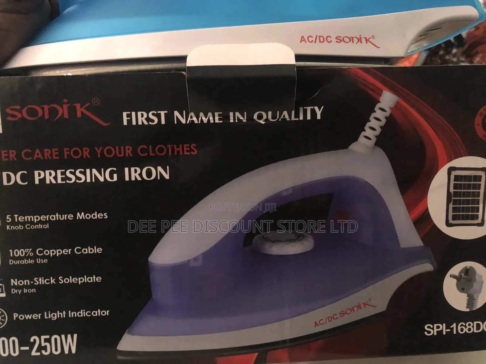 Sonik Ac/Dc Inverter Friendly Solar Pressing Iron - 250w