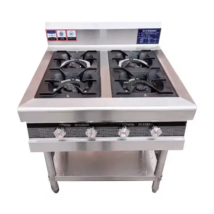 Industrial 4 Burner Gas Cooker for Restaurant