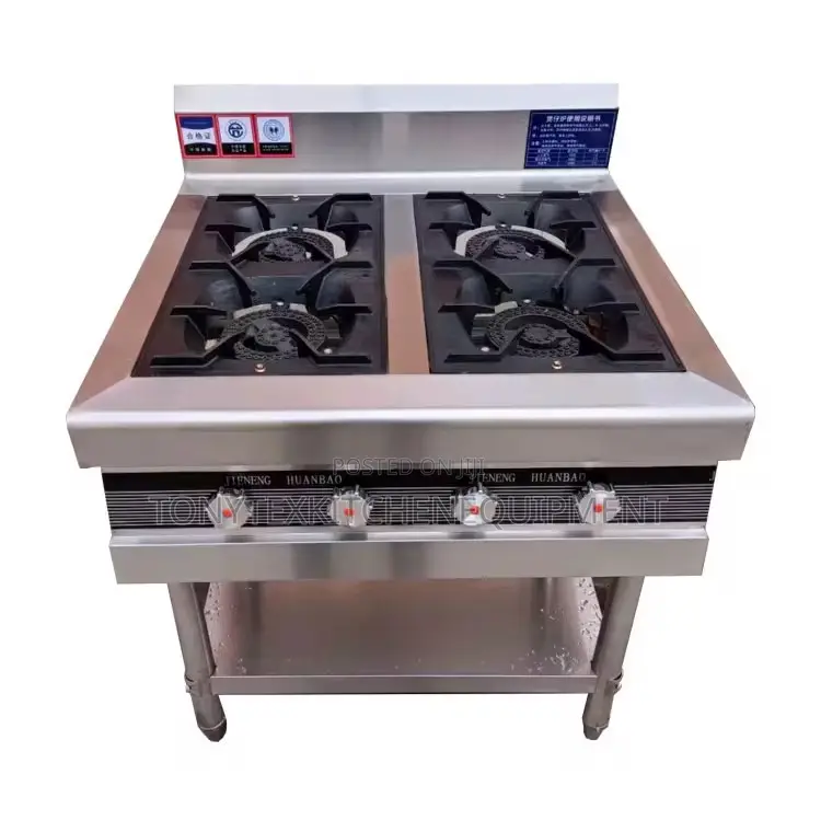 Industrial 4 Burner Gas Cooker for Restaurant