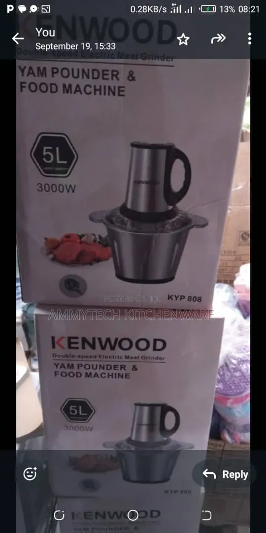 5l Original Kenwood Yam Pounder