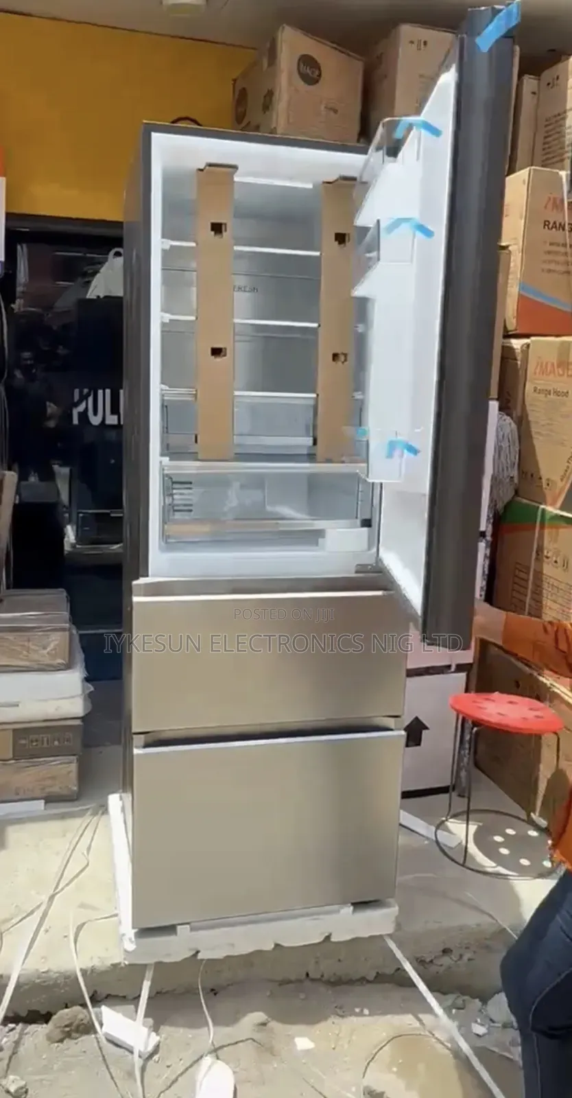 Original Aucma Inverter 450litters Bottom Freezer Fridge 2 Drawers