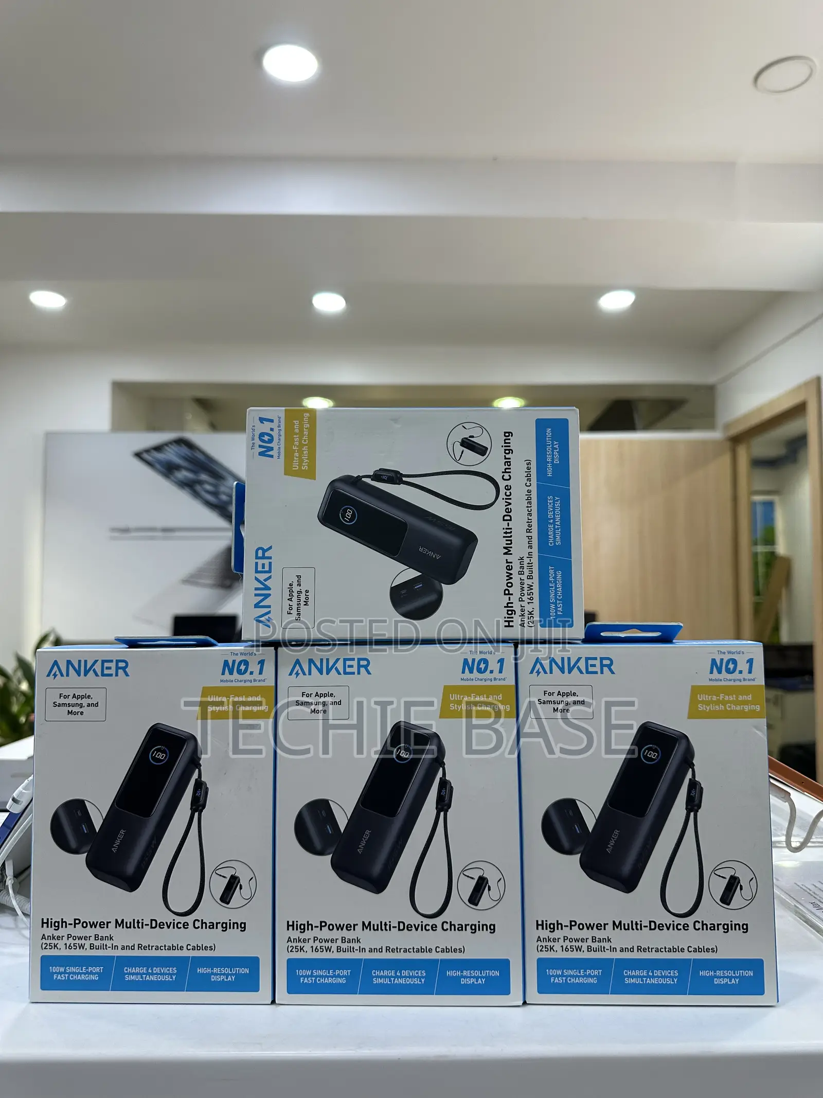 Anker Laptop Power Bank (, 165w, Built-in and Retractable Cables)