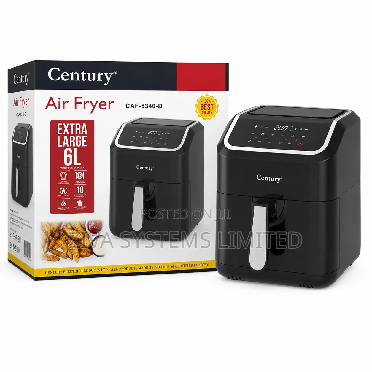 Century 6l Digital Air Fryer Caf-8340-D for Sale