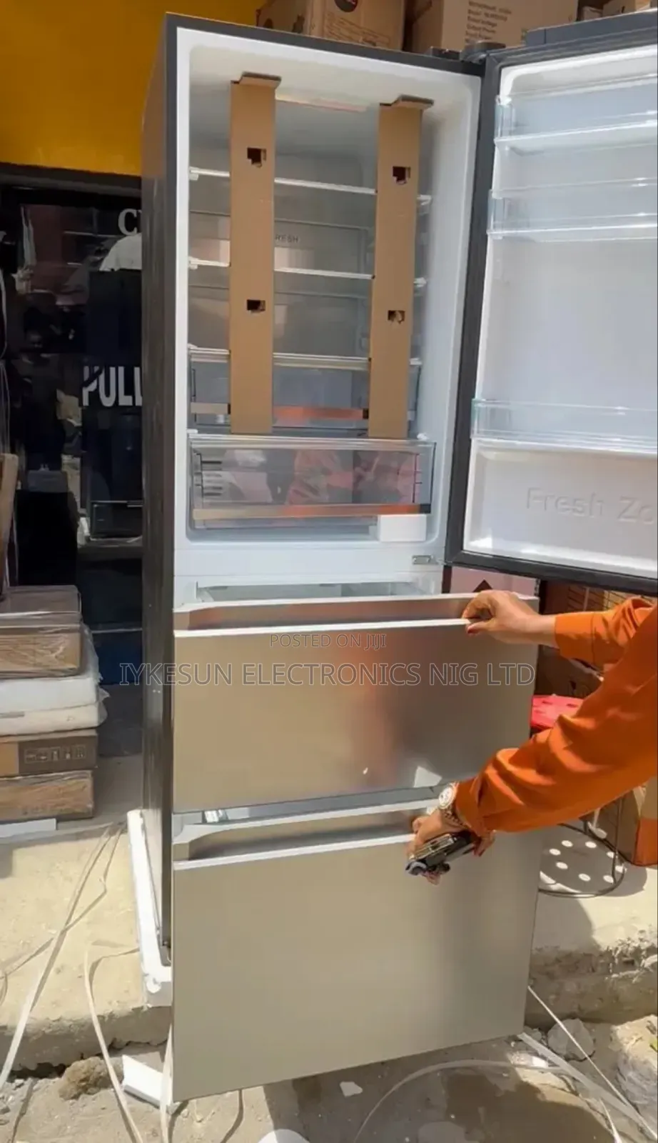 Original Aucma Premium Luxury Inverter 2 Drawer Bottom Freezer Fridge