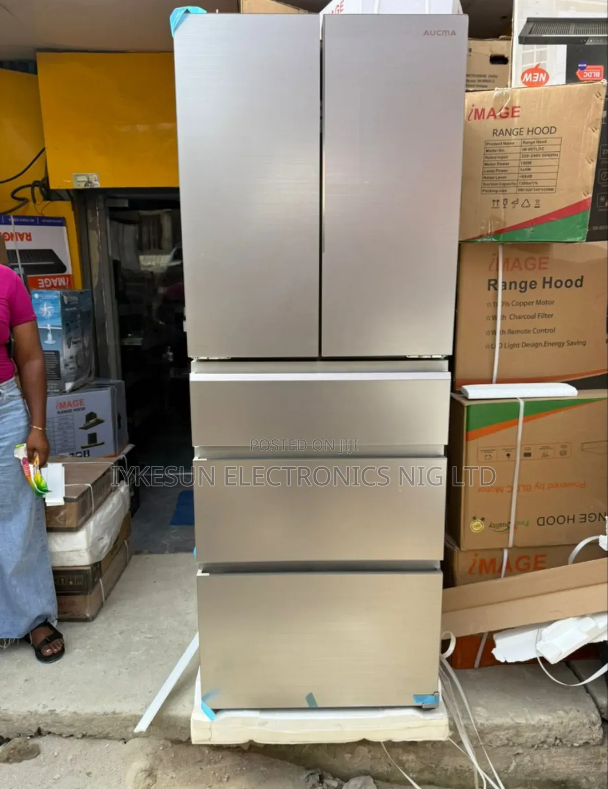 Original Aucma Premium Luxury Inverter 2 Drawer Bottom Freezer Fridge