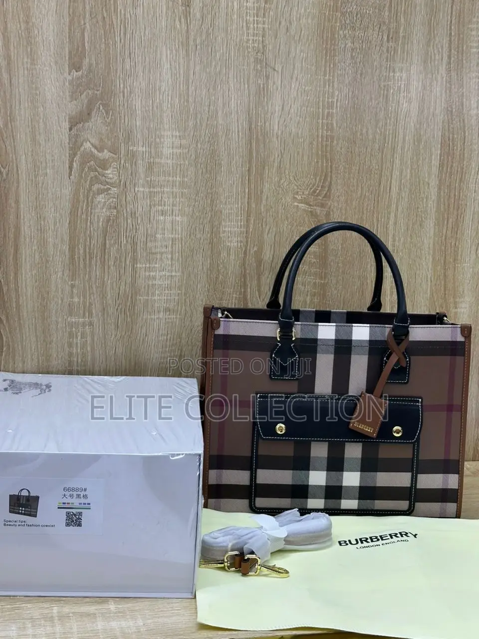 Luxury Burberry Bag Available in Two Colours, Big Fully Packaged Box