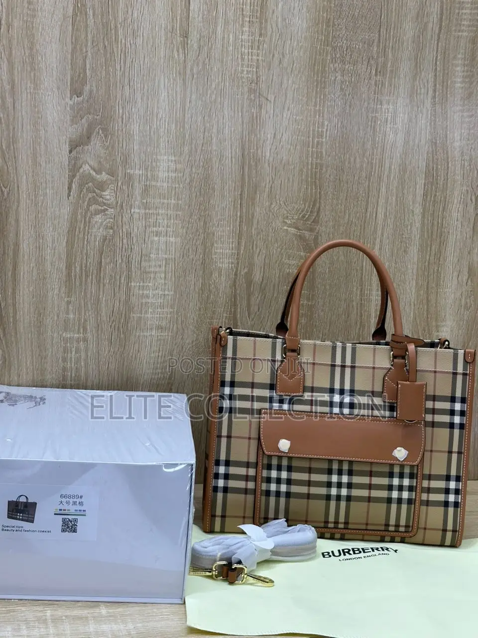 Luxury Burberry Bag Available in Two Colours, Big Fully Packaged Box