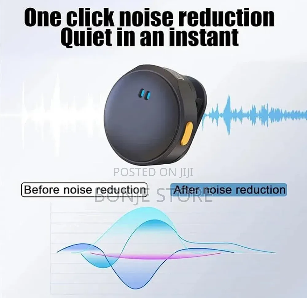 Q8 Dual Wireless Microphone With Led Display Case, Noise Cancelling