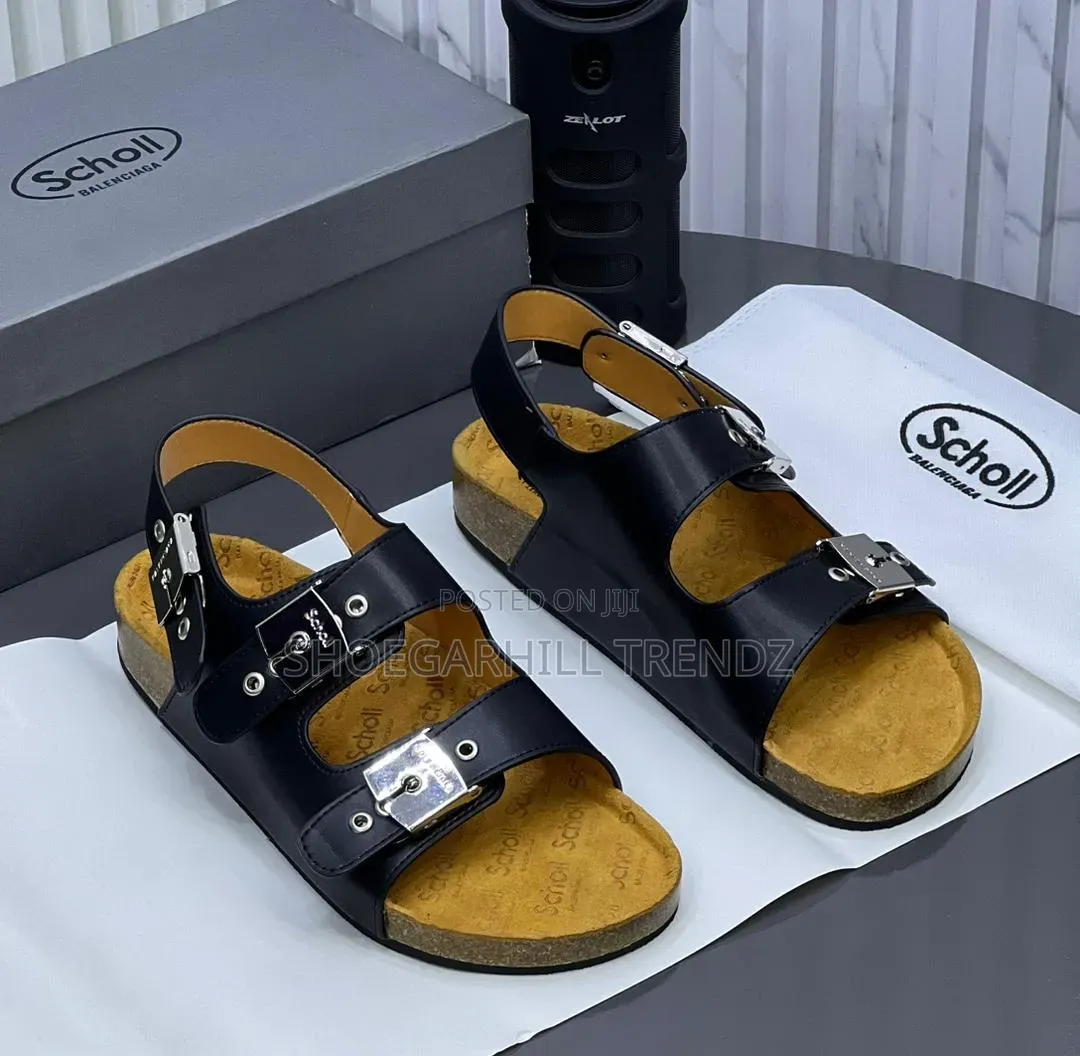 Men Leather Scholl Sandals