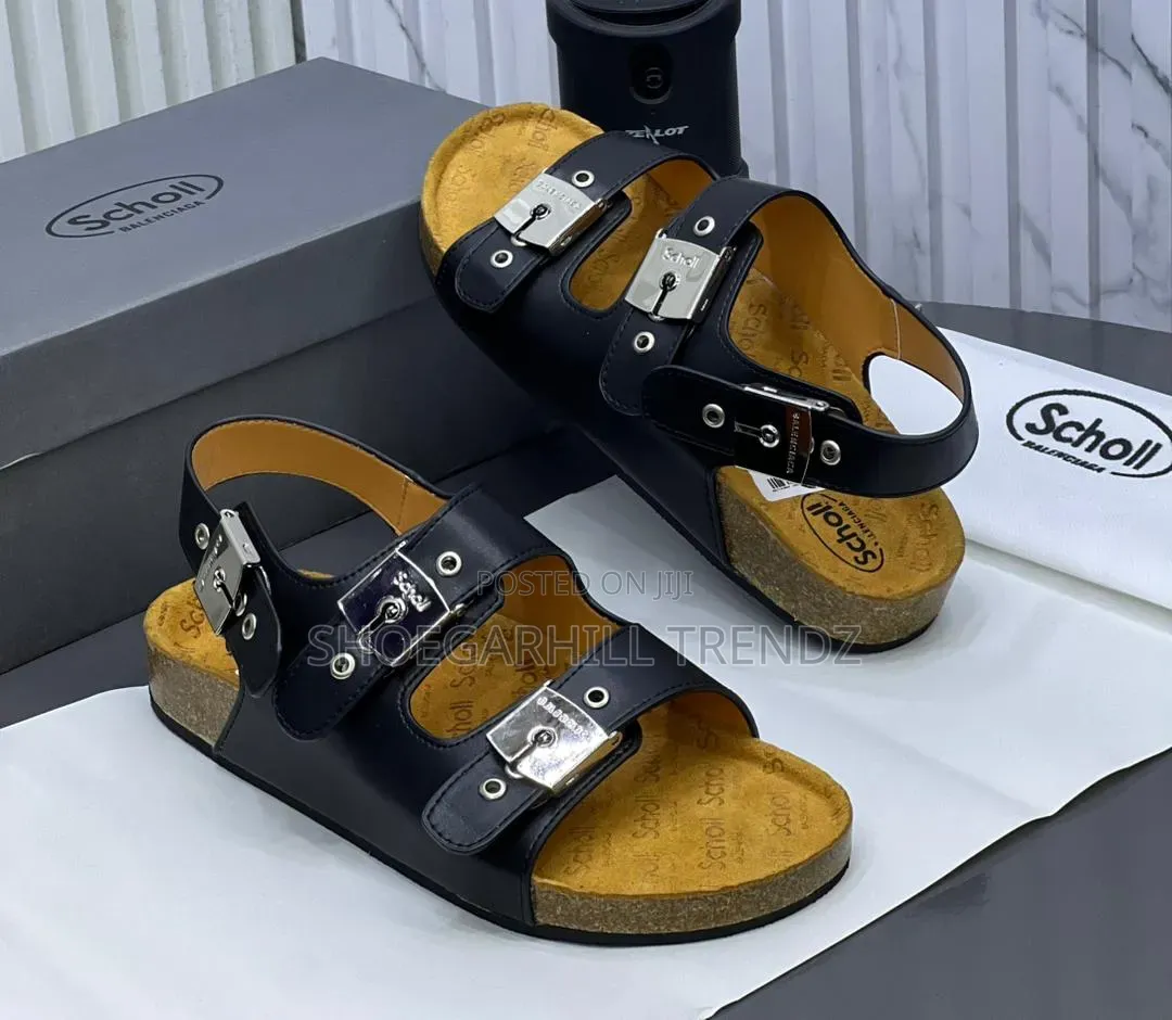 Men Leather Scholl Sandals