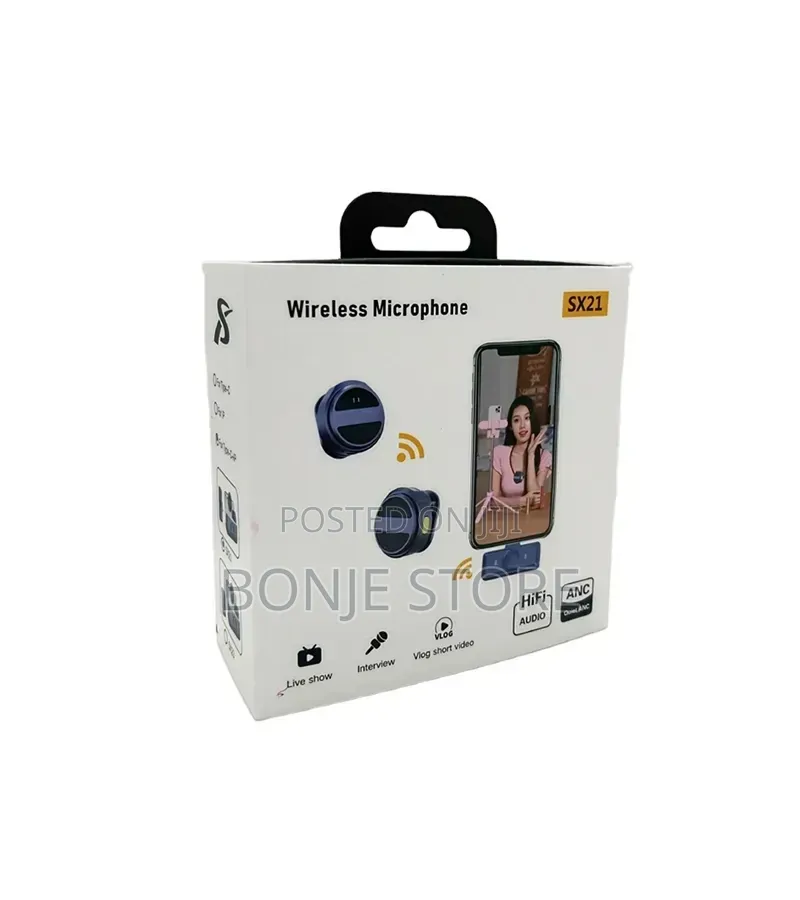 Sx21 Wireless Lavalier Microphone – Hifi Audio, Anc Noise Reduction