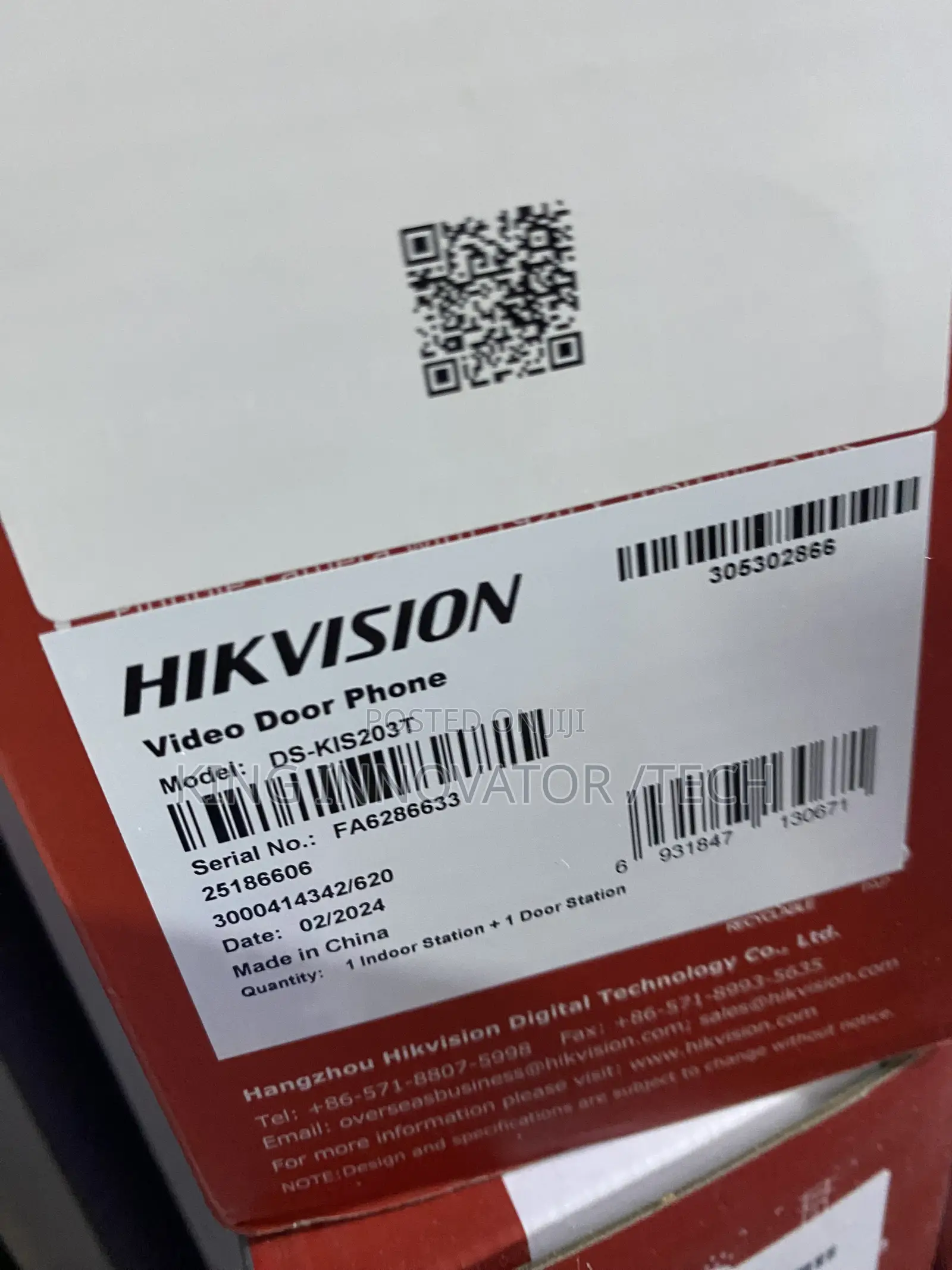 Hikvision Analog Video Door Bell Ds-Kis203t