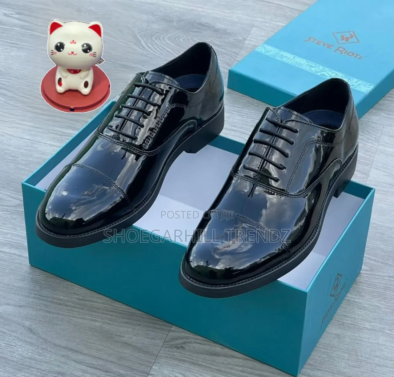 Oxford Captoe Shoes Plain Leather and Patent Leather