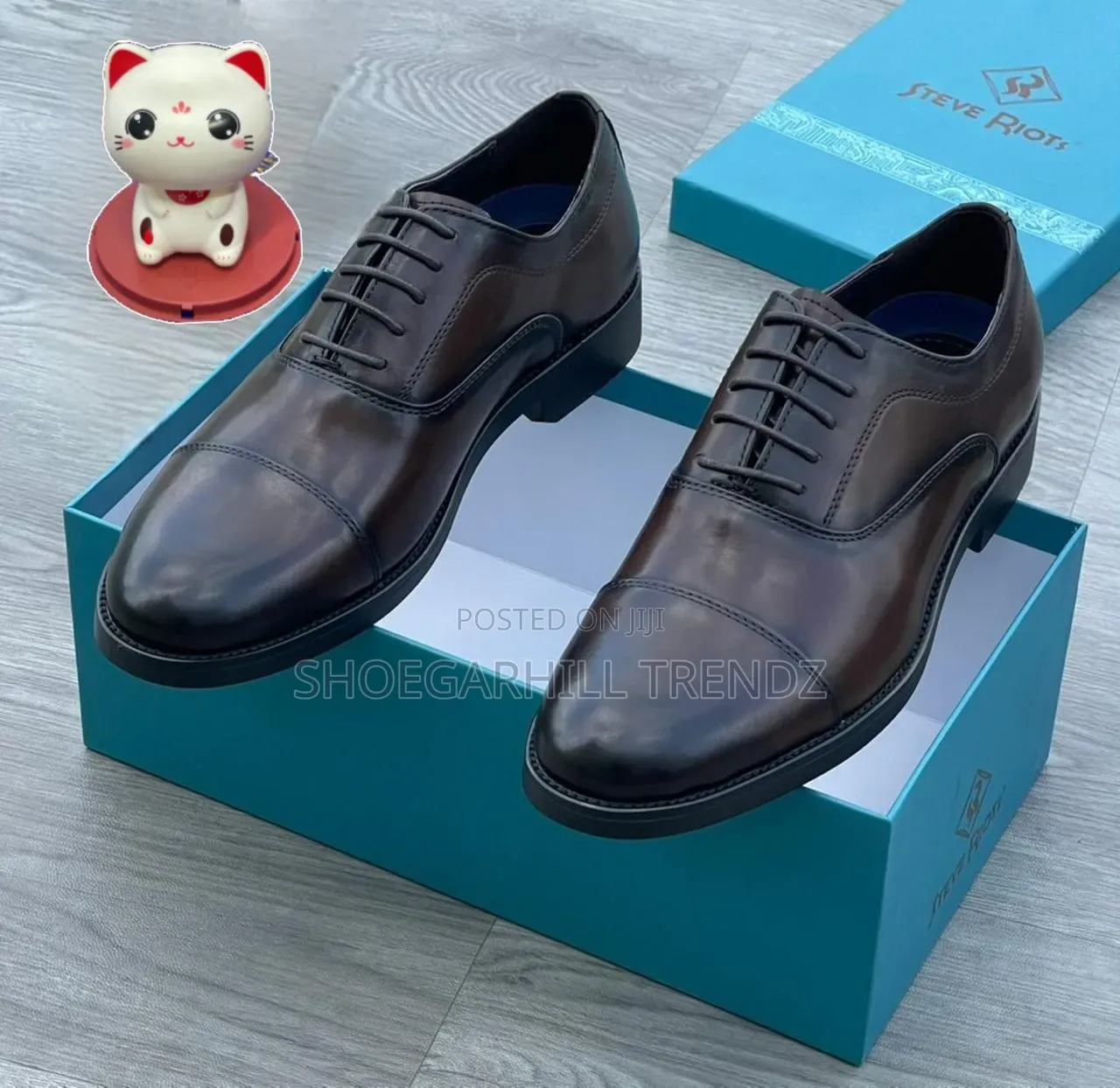 Oxford Captoe Shoes Plain Leather and Patent Leather