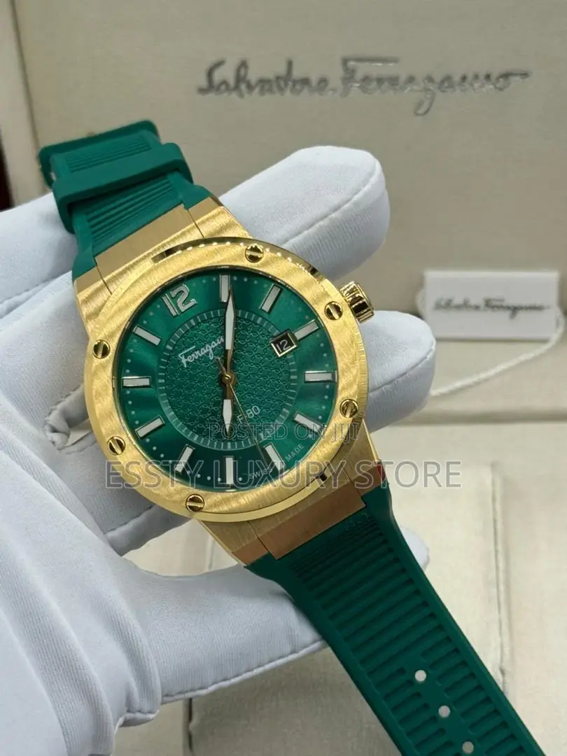 High Quality Luxury Salvatore Frrragamo Rubber Wristwatch