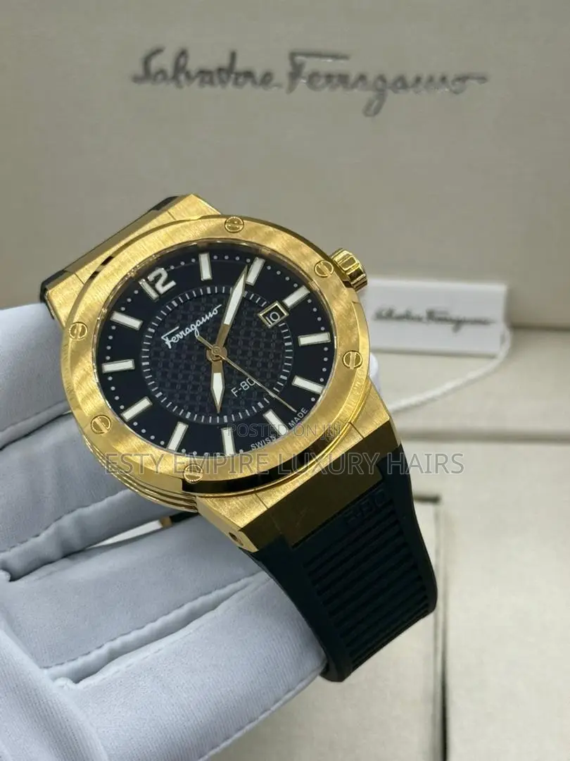 High Quality Luxury Salvatore Frrragamo Rubber Wristwatch