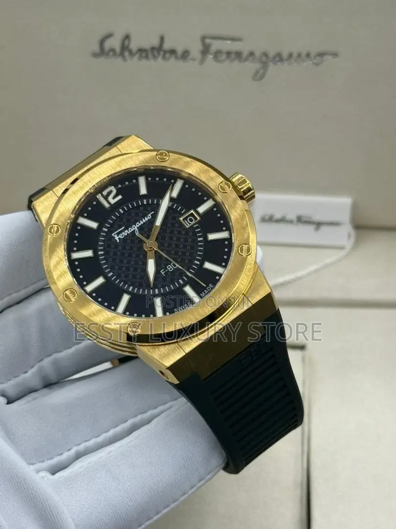 High Quality Luxury Salvatore Frrragamo Rubber Wristwatch