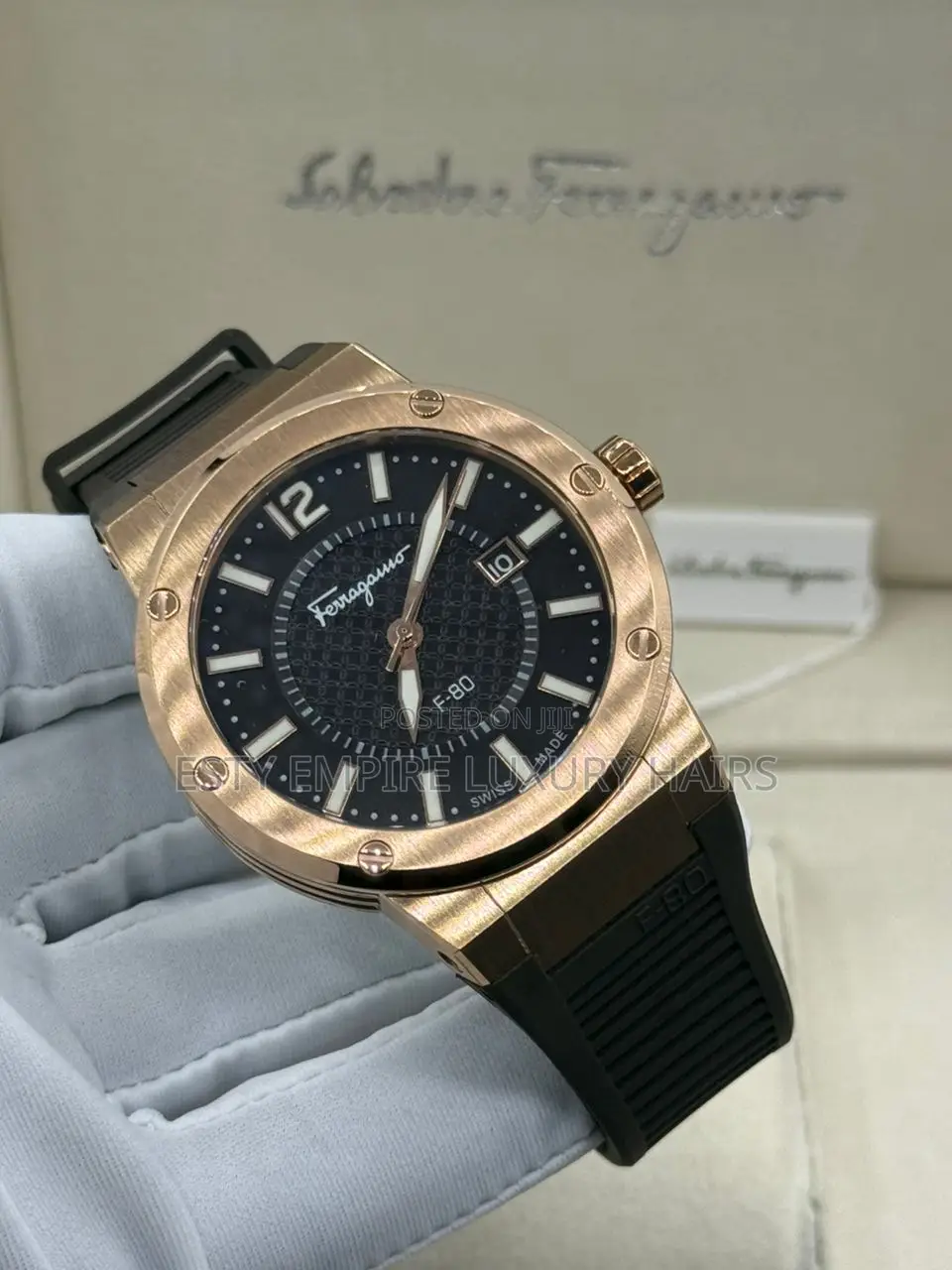 High Quality Luxury Salvatore Frrragamo Rubber Wristwatch