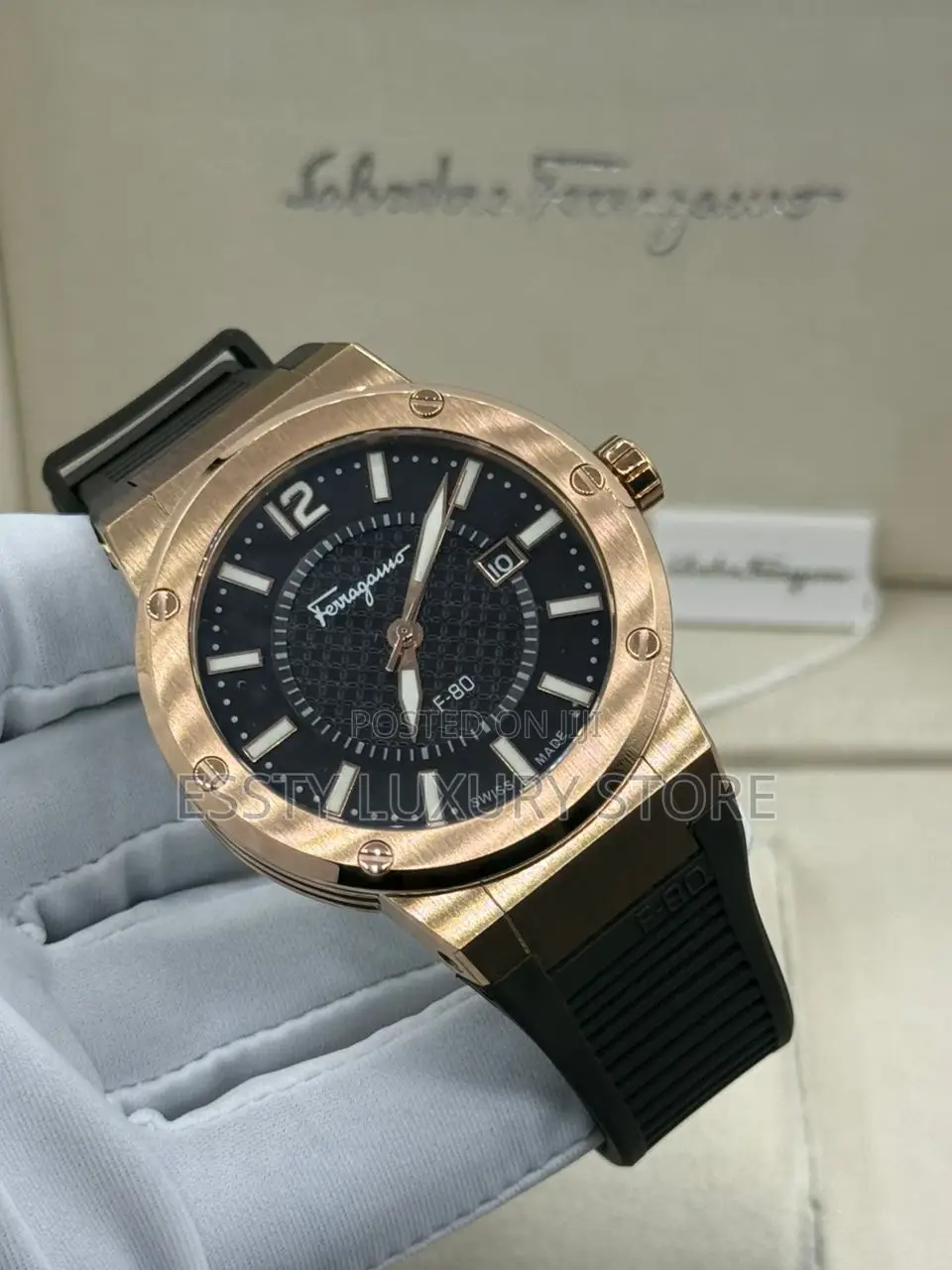 High Quality Luxury Salvatore Frrragamo Rubber Wristwatch