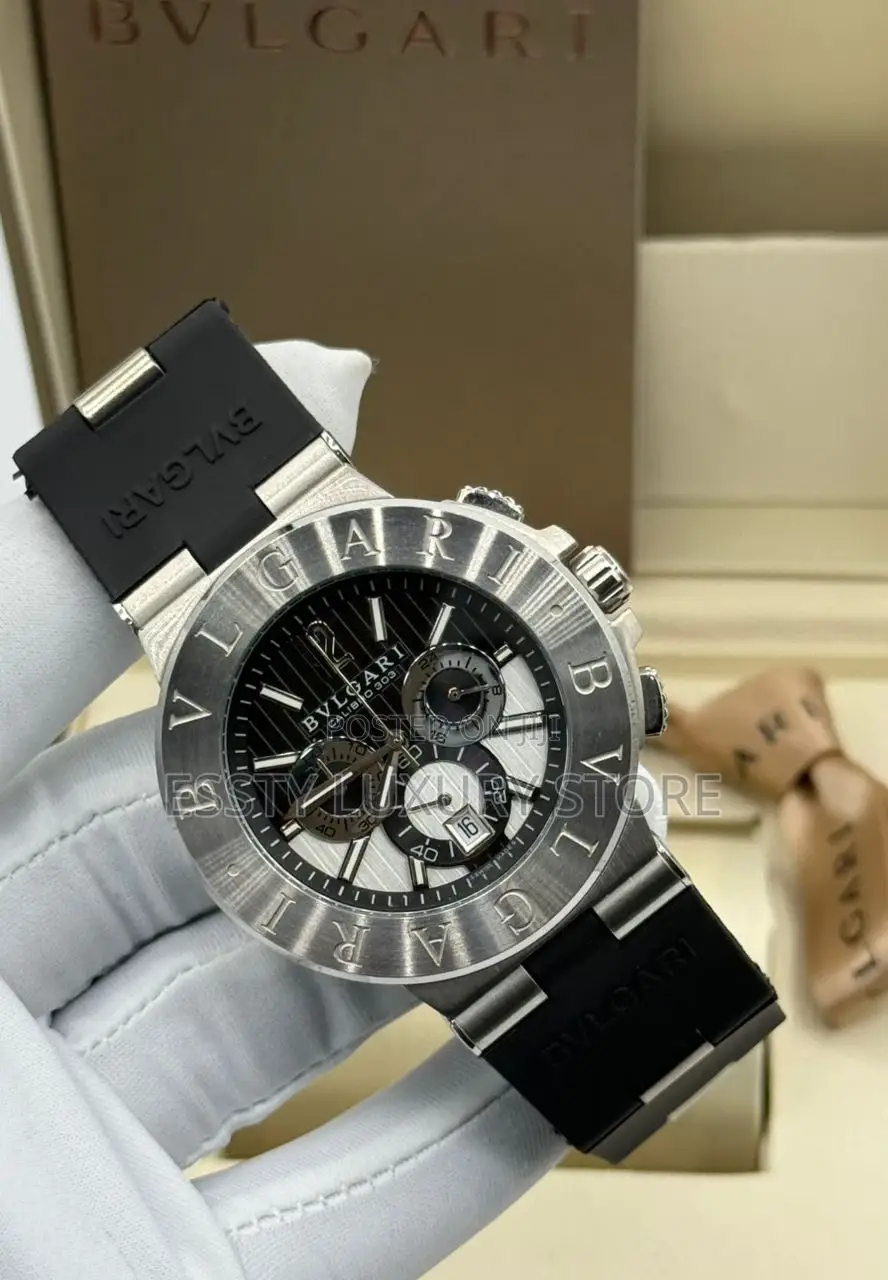 High Quality Luxury Bvlgari Rubber Wristwatch