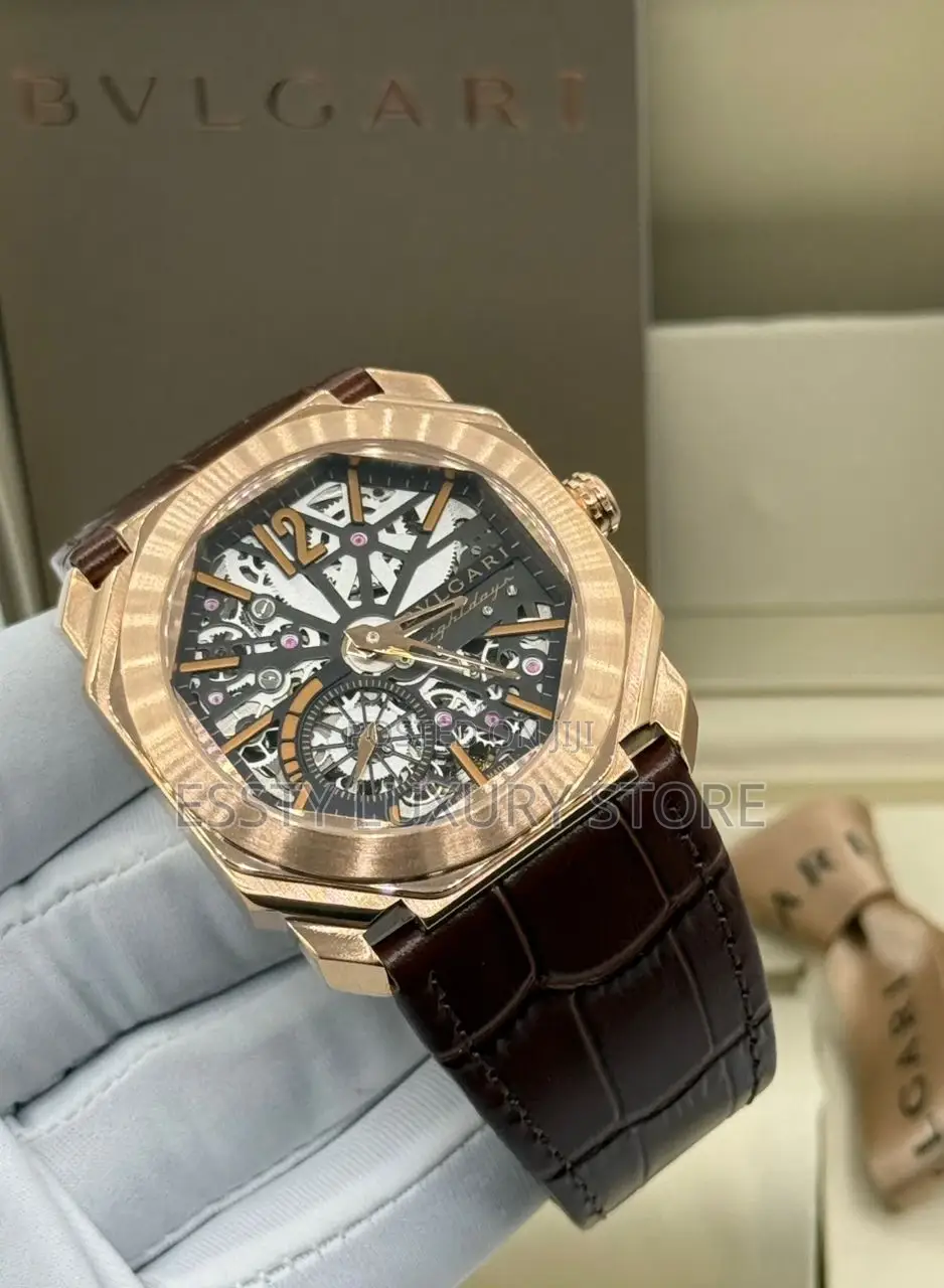 High Quality Luxury Bvlgari Leather Wristwatch