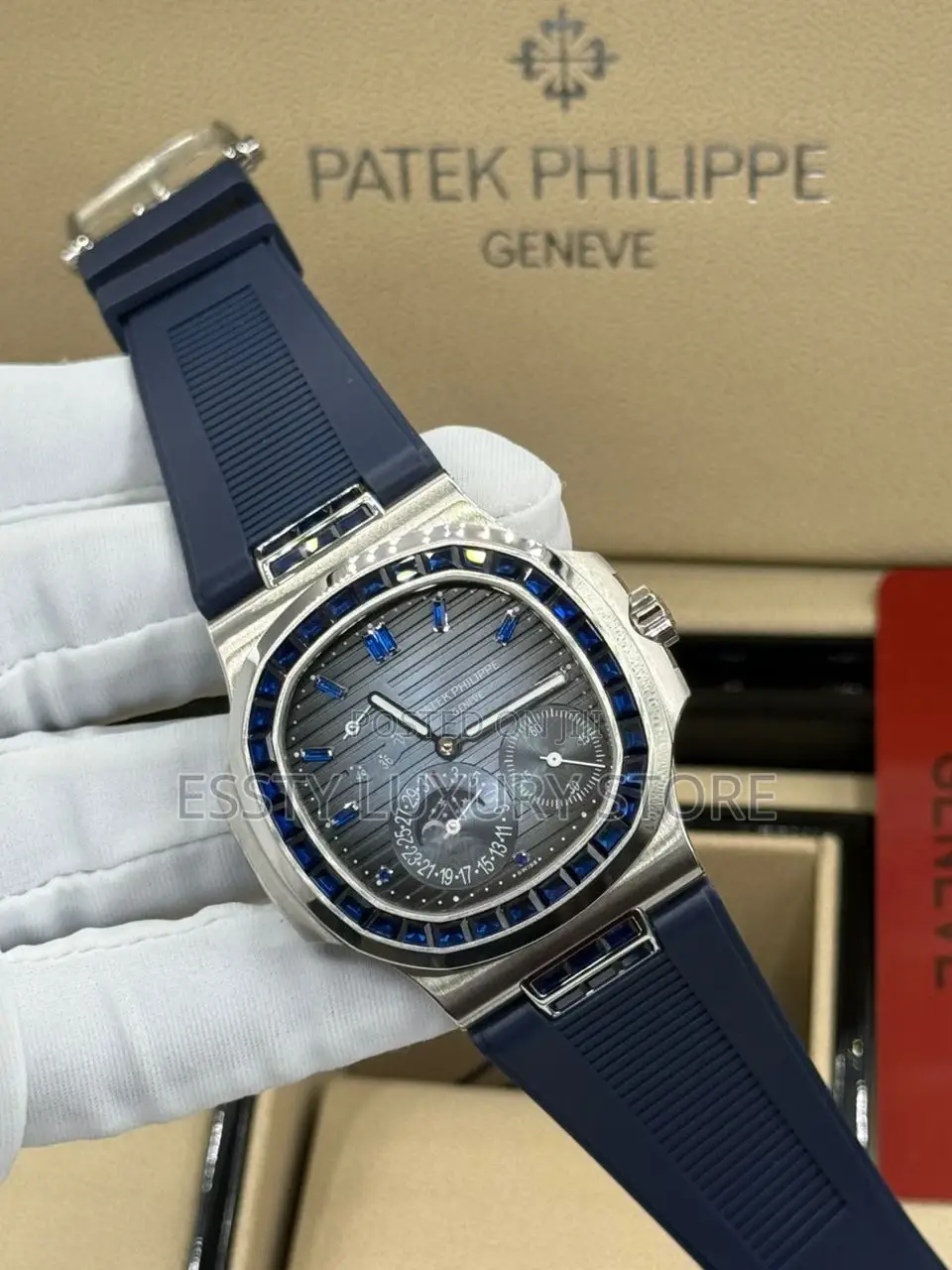 Quality Automatic Luxury Patek Philippe Rubber Wristwatch