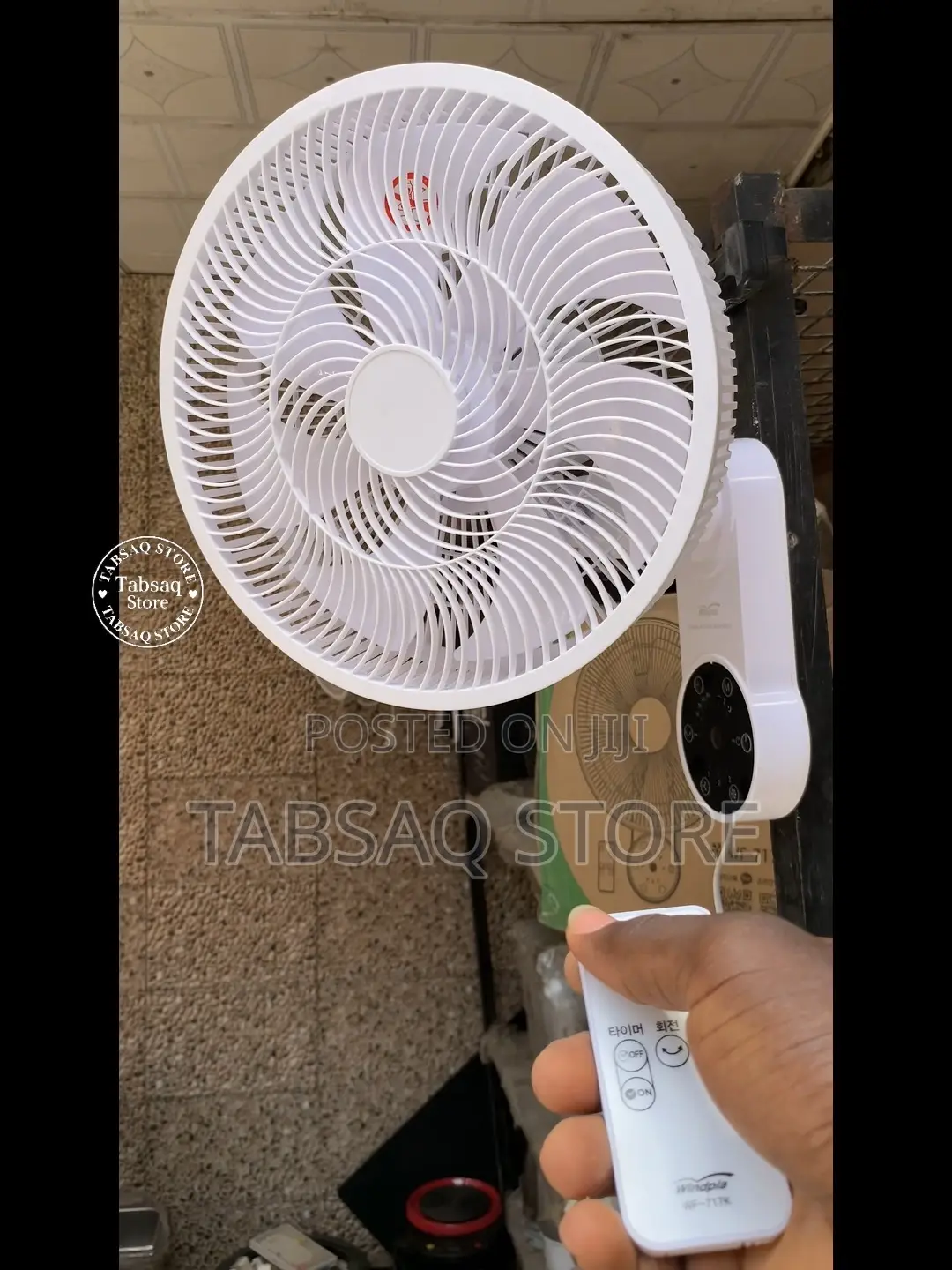 Wall Mounted Circulating Fan With Remote Control Wf 717rk