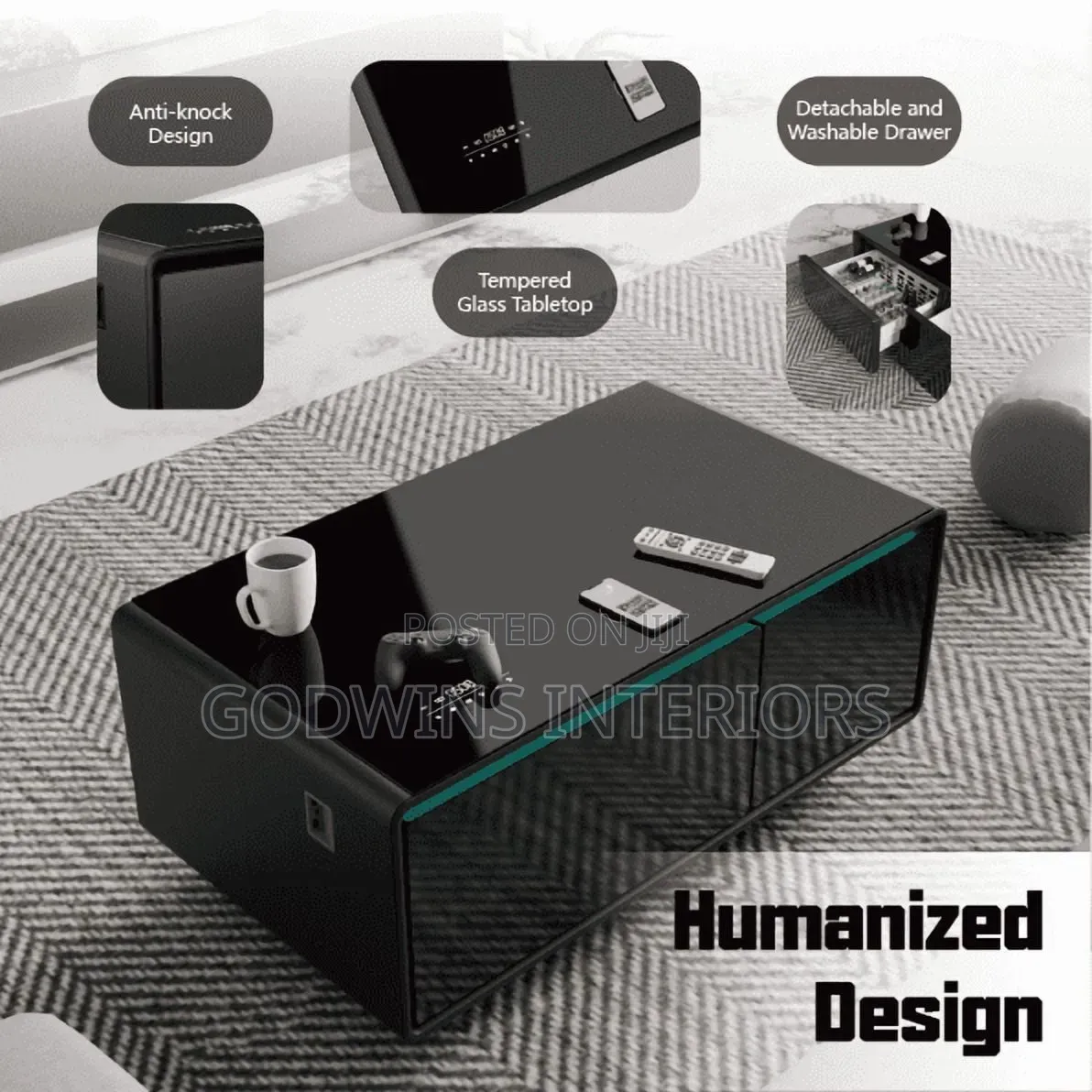 Smart Refrigerator Coffee Table – Luxury Meets Innovation