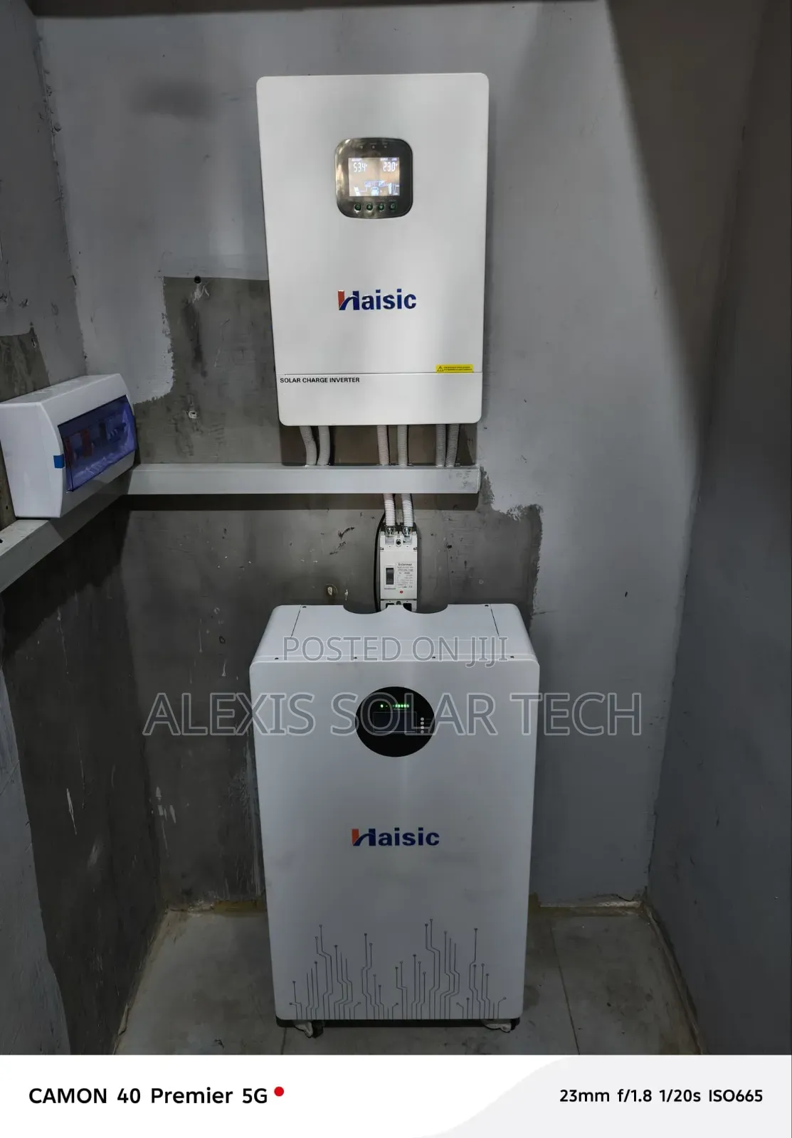 Solar Installation of 6.2kva Inverter 15kwh Haisic Lithium Battery