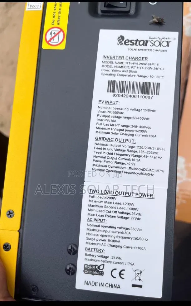 Restar 4.2kva 24v Solar Hybrid Inverter