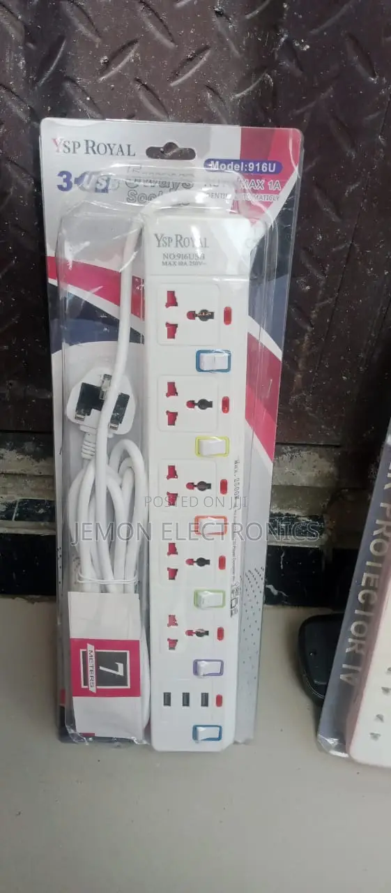 Ysp Royal 916usa Multi Plug Extension With 3 Usb Charging Ports