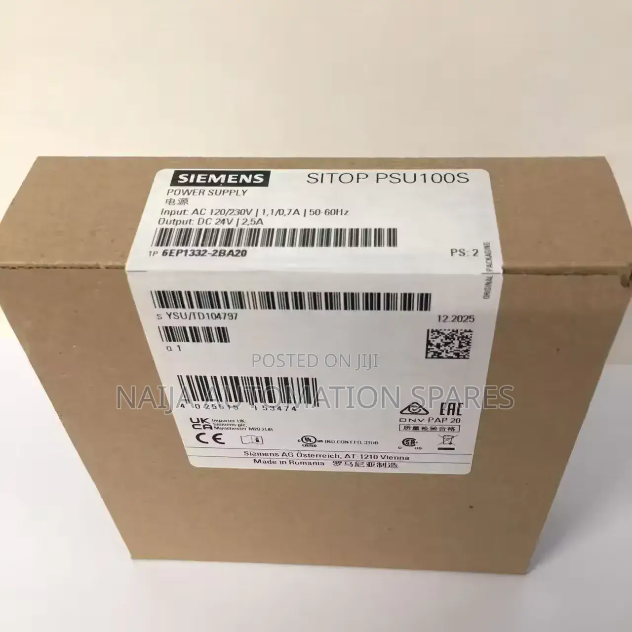 Siemens Sitop Psu100s 230ac/24vdc/ 2.5a Power Supply | 6ep1332-2ba20