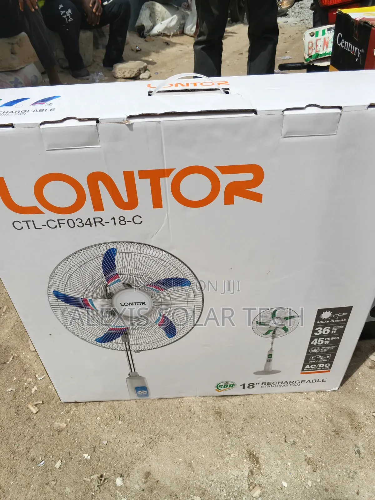 18inches Lontor Solar Rechargeable Fan
