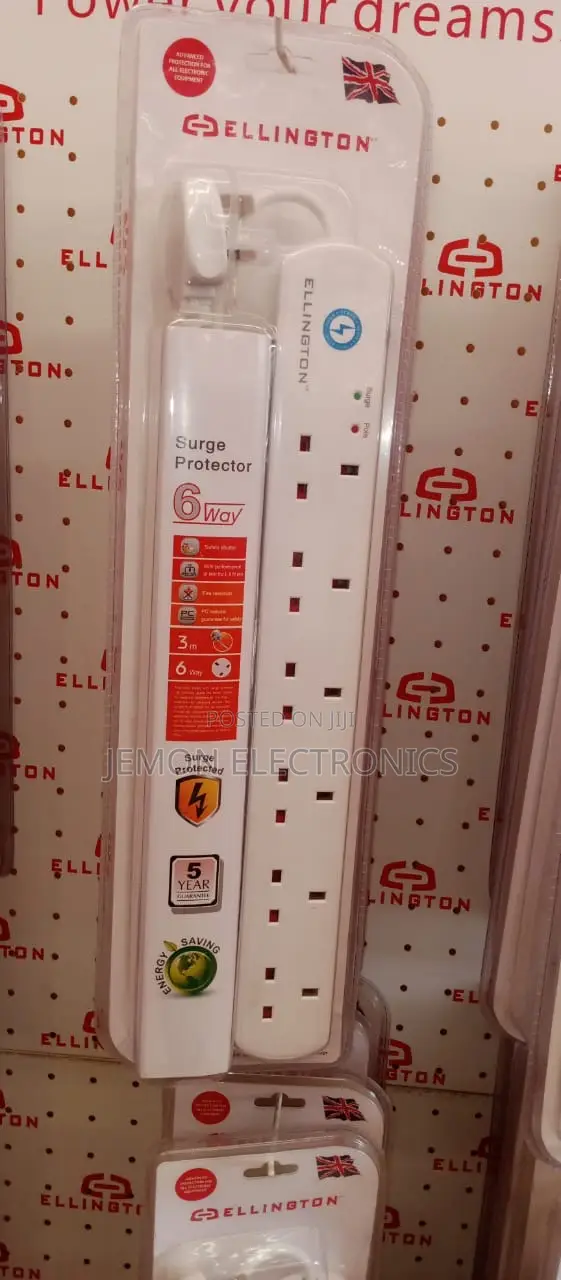 6way Ellington El-M904uc Usb Surge Protector Extension