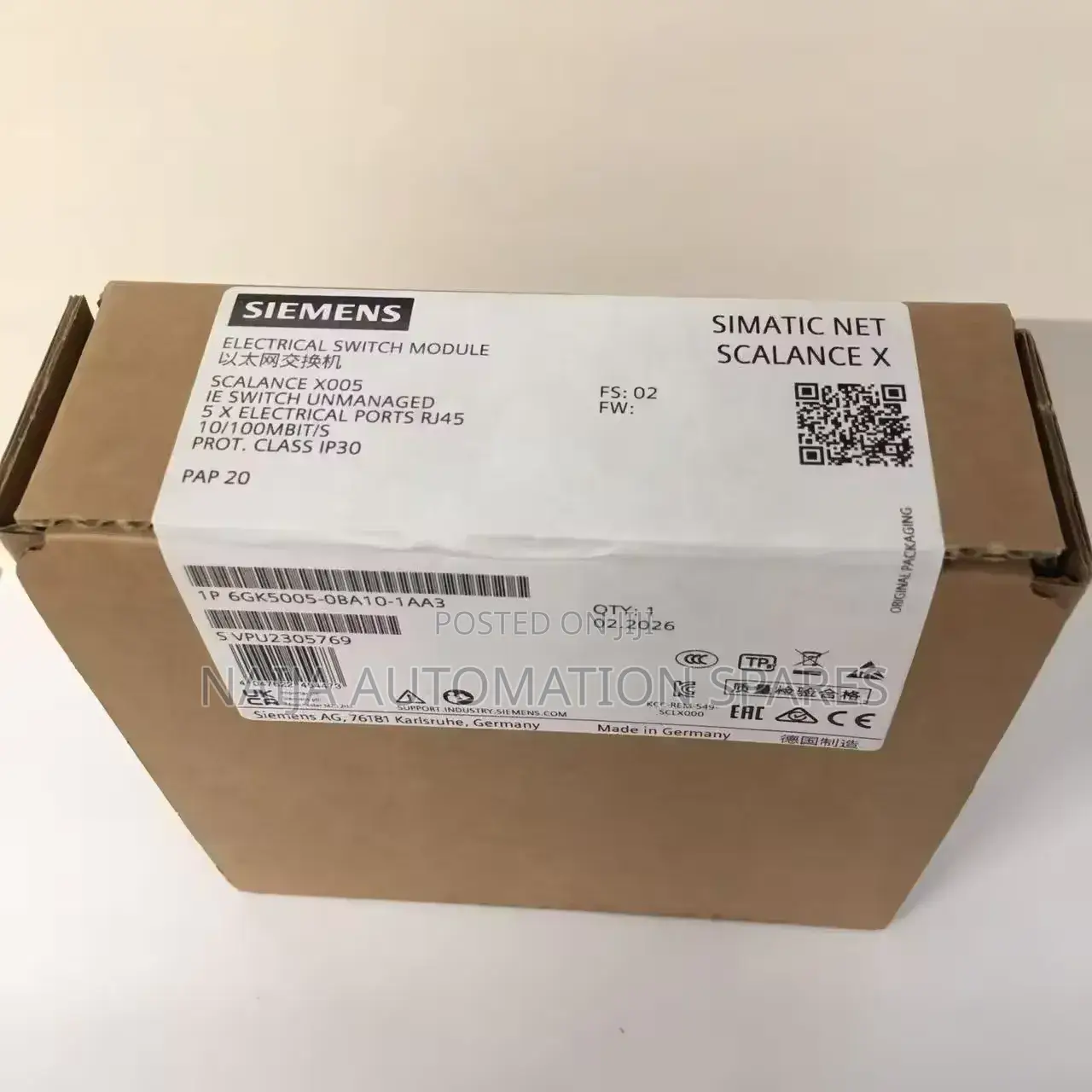 Siemens Scalance X005 Switch Ethernet 5 Port | 6gk5005-0ba10-1aa3